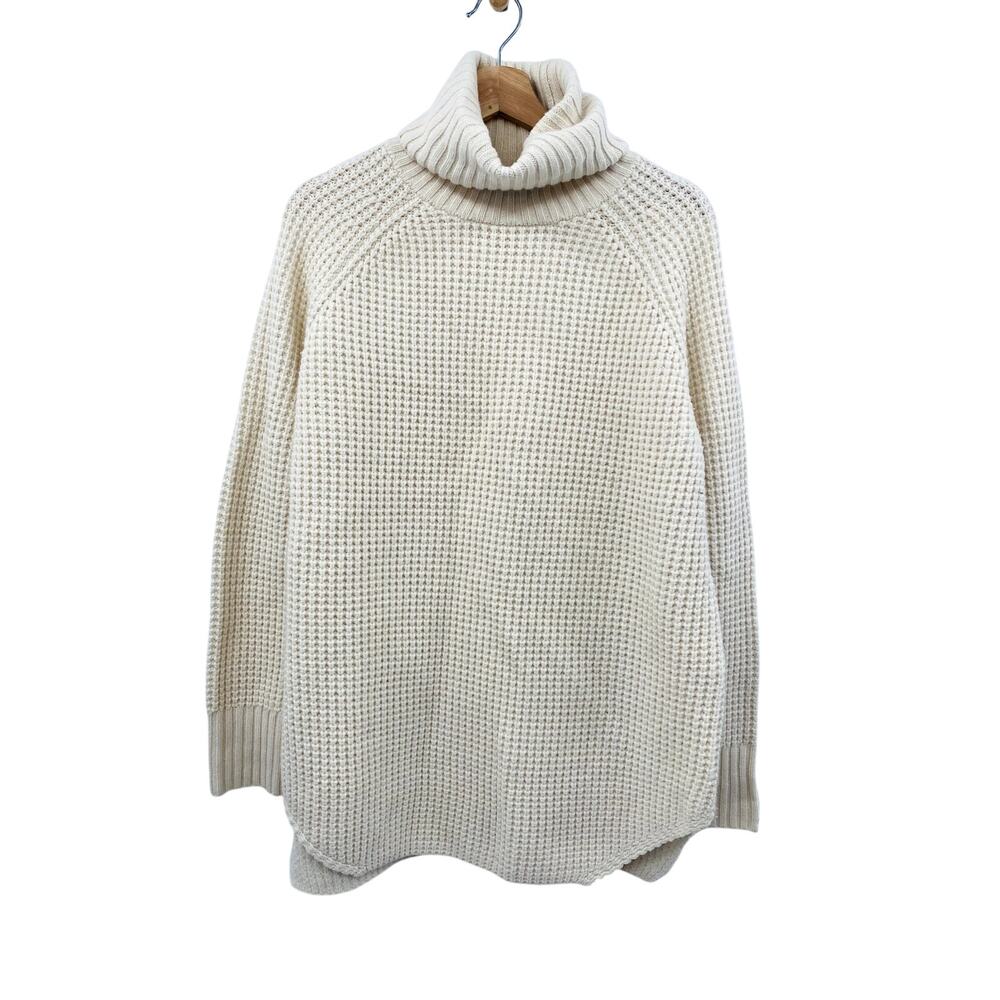 Hatch Merino Wool Ivory Turtleneck Sweater - image 2